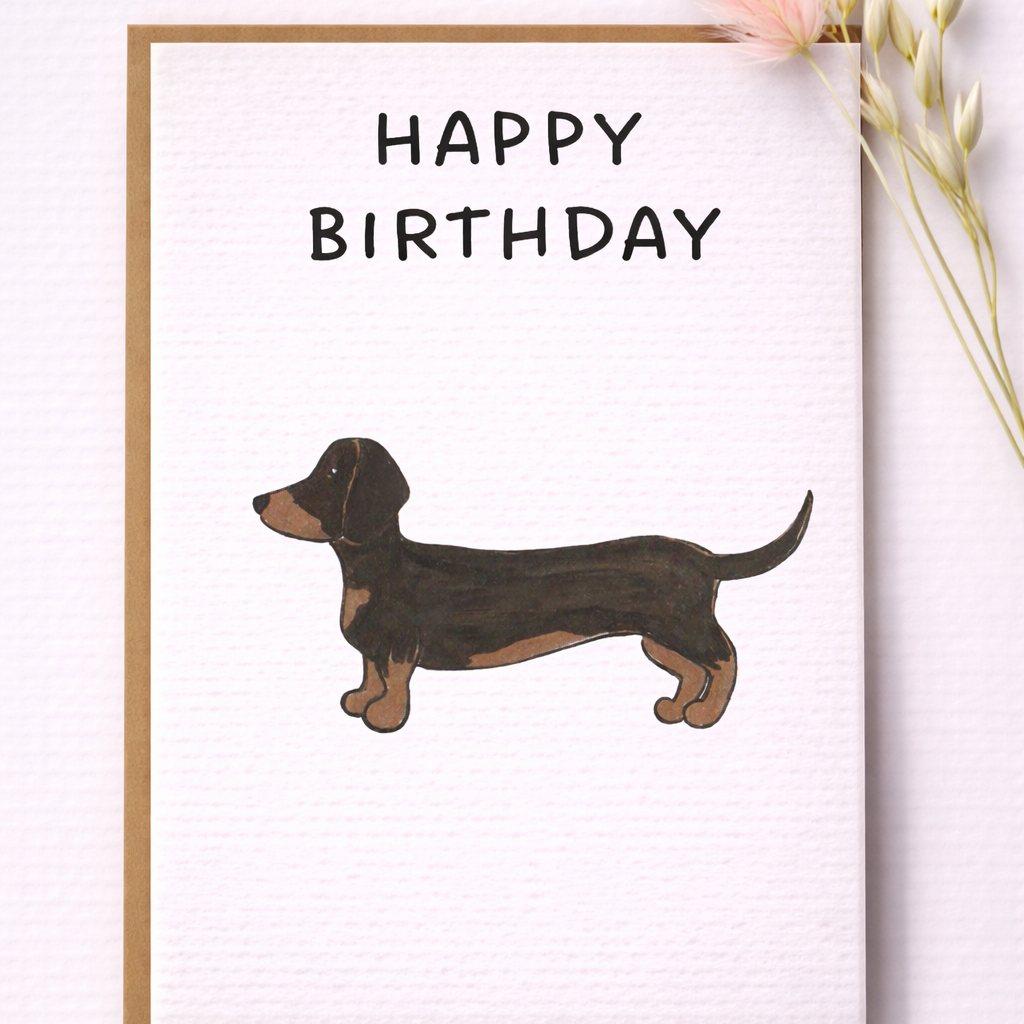 Seed Greeting Cards – Plantable Eco-Friendly Cards That Grow into Wildflowers, Sausage Dog Birthday