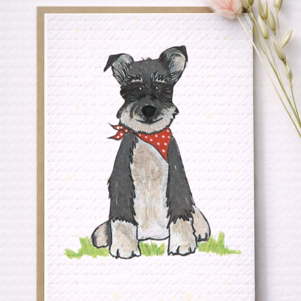 Seed Greeting Cards – Plantable Eco-Friendly Cards That Grow into Wildflowers, Kevin The Schnauzer