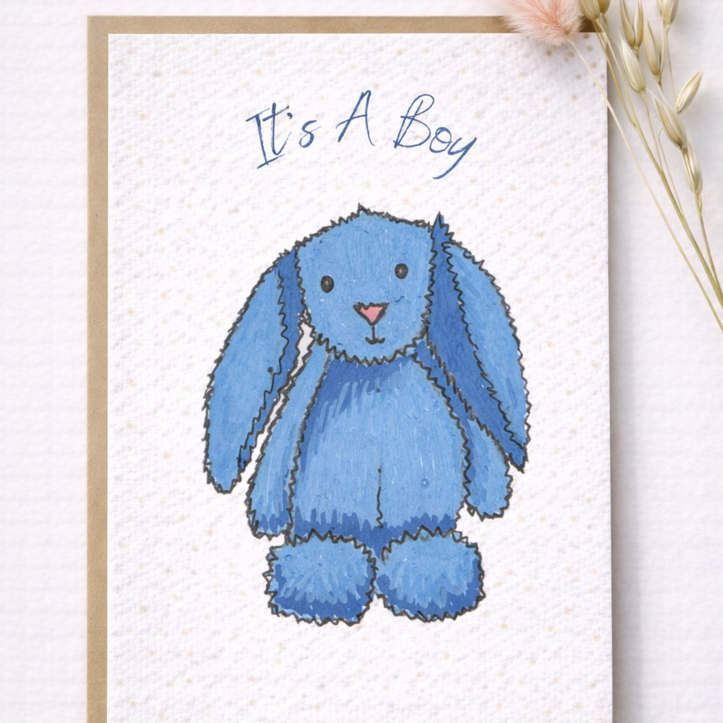 Seed Greeting Cards – Plantable Eco-Friendly Cards That Grow into Wildflowers, It's A Boy