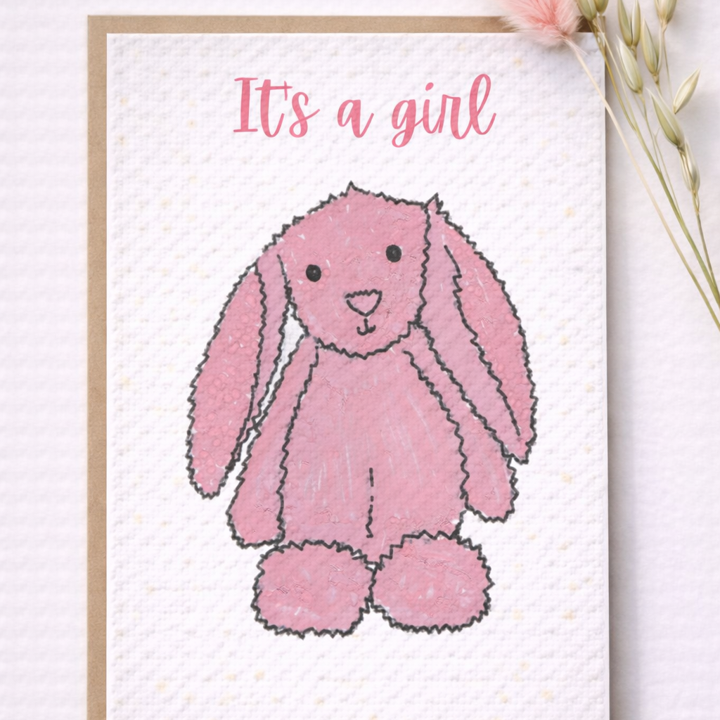 Seed Greeting Cards – Plantable Eco-Friendly Cards That Grow into Wildflowers, It's A Girl