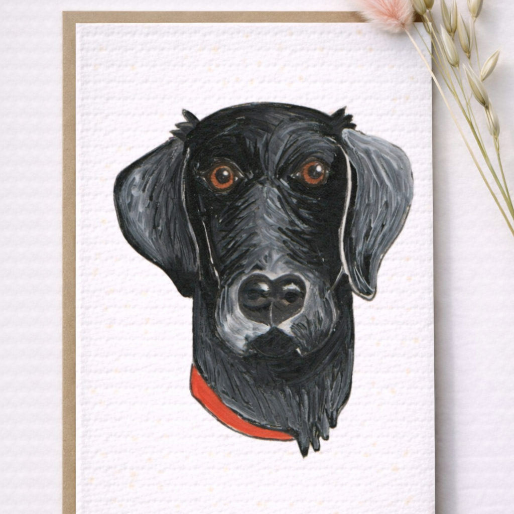 Seed Greeting Cards – Plantable Eco-Friendly Cards That Grow into Wildflowers, Black Labrador