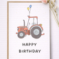 Seed Greeting Cards – Plantable Eco-Friendly Cards That Grow into Wildflowers, Happy Birthday Red Tractor
