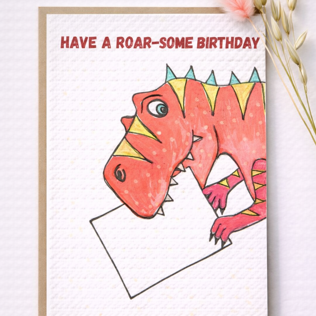 Seed Greeting Cards – Plantable Eco-Friendly Cards That Grow into Wildflowers, Roar-some Birthday