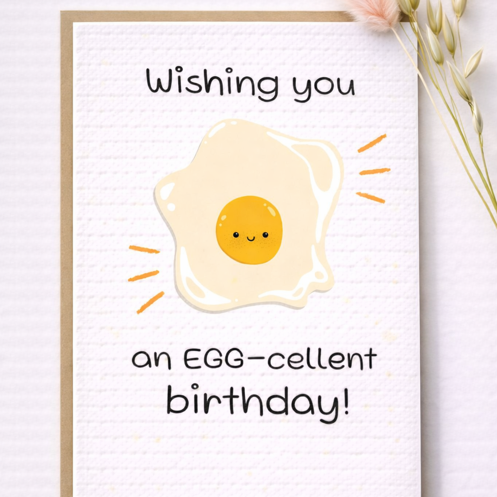 Seed Greeting Cards – Plantable Eco-Friendly Cards That Grow into Wildflowers, Egg-cellent Birthday