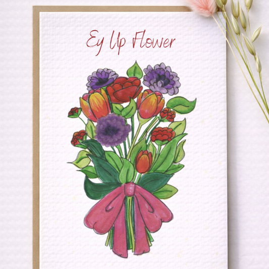 Seed Greeting Cards – Plantable Eco-Friendly Cards That Grow into Wildflowers, Ey Up Flower