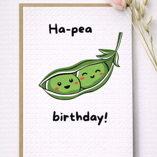 Seed Greeting Cards – Plantable Eco-Friendly Cards That Grow into Wildflowers, Ha-Pea Birthday