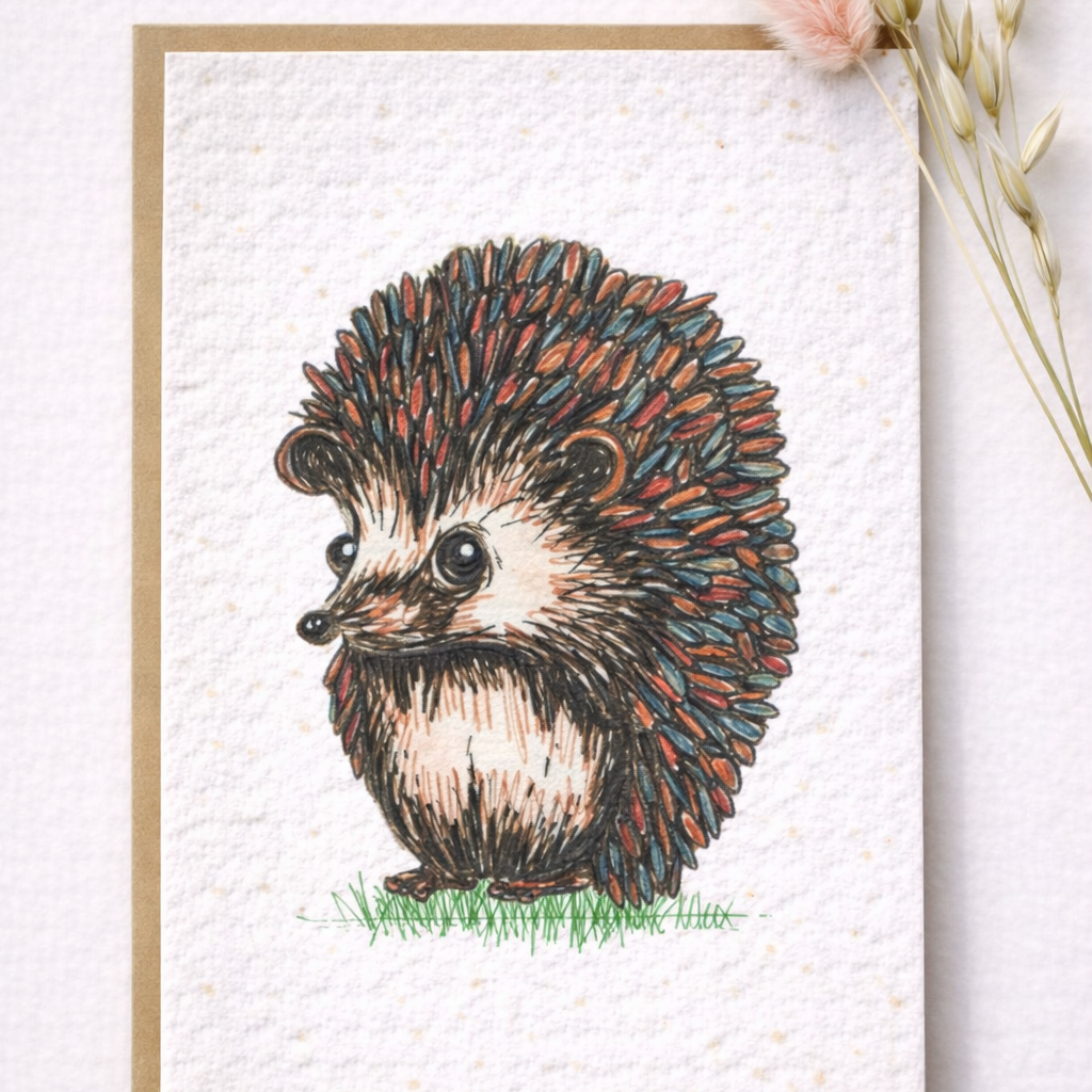 Seed Greeting Cards – Plantable Eco-Friendly Cards That Grow into Wildflowers, Hedgehog