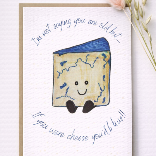 Seed Greeting Cards – Plantable Eco-Friendly Cards That Grow into Wildflowers, Blue Cheese