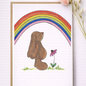 Seed Greeting Cards – Plantable Eco-Friendly Cards That Grow into Wildflowers, Rainbow Bunny